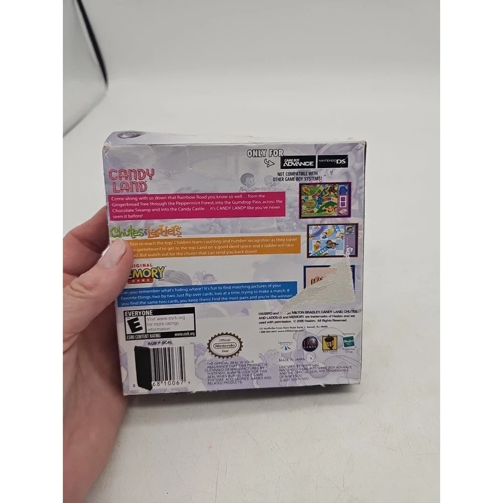 Original Memory Game Boy Advance‎ 3 Game Pack Candyland Memory Chutes Ladder Box
